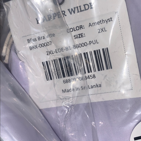 BUNDLE OF 2 HARPER WILDE Bliss Bralette. Amethyst. XXL NEW IN PACKAGE - Picture 4 of 11